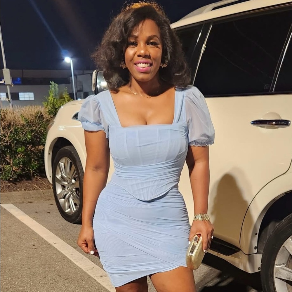Elegant Blue Women's Dress
